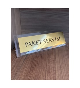 Paket Servisi Pleksi Masaüstü Isimlik