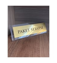 Paket Servisi Pleksi Masaüstü Isimlik