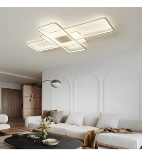 Beyaz 100x80cm Dikdörtgen 4000K Gün Işığı Led Tavan Lambası
