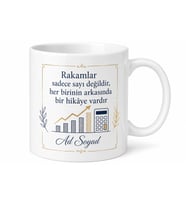 Finans Müdürüne Hediye İsimli Özel Tasarım Baskılı Porselen Kupa Bardak