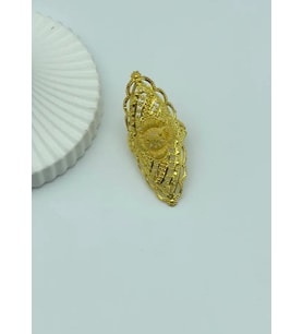 22K Altın Kaplama Hint Yüzük - 2522ky06