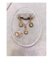 Gökdeniz 925 Damla Elmas Model 925 Ayar Gümüş Kadın Hediyelik Set