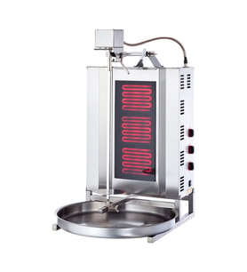 Işıkgaz Silverinox Elektrikli 3 Radyanlı Üstten Motorlu Döner Ocağı