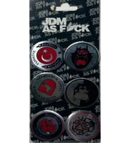 5 Adet Yuvarlak Mini Arma Sticker - Şık ve Renkli Tasarım - Araç, Laptop, Telefon ve Diğer Yüzeyler İçin