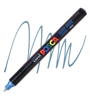 UNİ POSCA SU BAZLI POSTER MARKER 0.7  PC-1MR 0.7 METALİK MAVİ