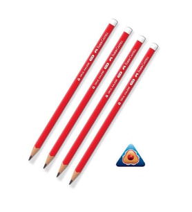 Kurşun Kalem Üçgen 4 Adet Faber Castell Okul Kalemi Kurşun Kalem 2,5B Kurşun Kalem (Siyah)