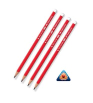 Kurşun Kalem Üçgen 4 Adet Faber Castell Okul Kalemi Kurşun Kalem 2,5B Kurşun Kalem (Siyah)