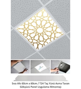 60cmx60cm Led Armatür-60x60 Taş Yünü Asma Tavan Ledi-54w-beyaz-led Panel-asma Tavan Led-sıva Altı-