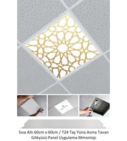 60cmx60cm Led Armatür-60x60 Taş Yünü Asma Tavan Ledi-54w-beyaz-led Panel-asma Tavan Led-sıva Altı-