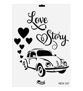 Rich New Seri N-337 Stencil 35x25 cm