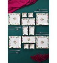 12 Parça 4 Kişilik Bahar Kahvaltı Takımı Handmade Kahvaltılık Sunum Seti Servis Tabakları
