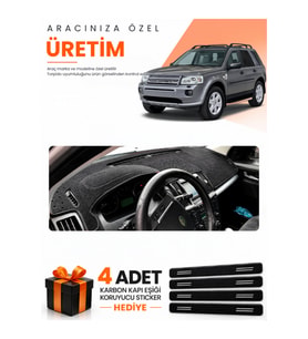 LAND ROVER FREELANDER (2006-2014) Uyumlu Torpido Koruma Örtüsü Oto Kılıfı - Siyah
