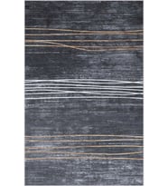 Eliana Home Baskılı, Yıkanabilir Kaymaz Taban Salon Halısı LNA0450 100x150 cm (Gri)