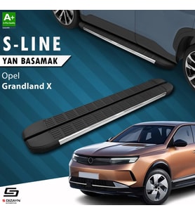 S-Dizayn Opel Grandland X 2 Hybrid S-Line Krom Yan Basamak 183 Cm 2024 Üzeri A+ Kalite