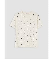 LCW DREAM Ekru Bisiklet Yaka Puantiye Kadın Pijama Üst