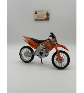 KTM Model Motosiklet Sesli 1:10 Ölçek Turuncu Dirt Bike