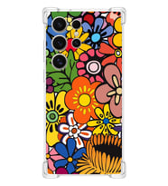 PrintiFy Samsung Galaxy S24 Ultra Uyumlu Retro Color 2 Baskılı Şeffaf Köşe Korumalı Antişok Kılıf