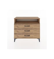 Arges Şifonyer Tek Raflı 3 Çekmeceli 88x30x80 Çam-Çam