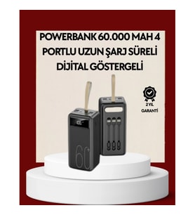 Mey İthalat® 4 Çıkışlı Hızlı Şarj Destekli Powerbank