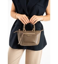 Mega Polo Club Of Colors Yumuşak Suni Deri Çok Bölmeli Omuz Çantası (Vizon)