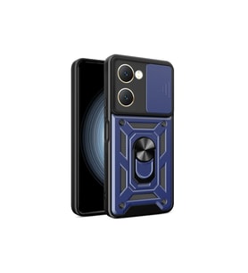Vivo Y18 Kılıf Pars Lens Yüzüklü Silikon - Lacivert