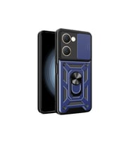 Vivo Y18 Kılıf Pars Lens Yüzüklü Silikon - Lacivert