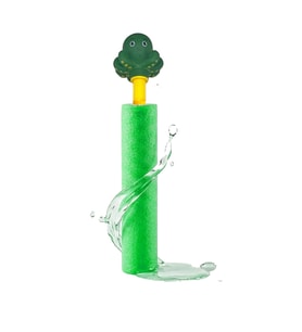 Figürlü Köpük Su Pompası Oyuncağı (33 cm) - Ahtapot - Yeşil