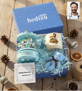 Kişiye Özel Karikatürlü Taksici Hediye Kutusu - Kişiye Özel T Kupa, Atlı Karınca Müzik Kutusu, Peluş Anahtarlık Doğum Günü Hediyesi