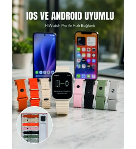 Akıllı Saat Bluetooth Arama Özellikli 7 Kordonlu Spor Ve Günlük Kullanıma Uygun