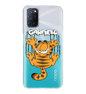 Oppo A52/A72/A92 Uyumlu Garfield Desenli Şeffaf Telefon Kılıfı