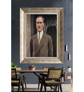 Gümüş Çerçeveli Atatürk Tablo za29