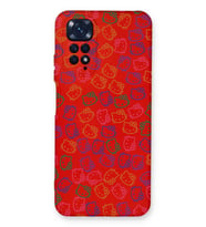 Xiaomi Redmi Note 11s Uyumlu Lansman Kılıf Hello Kitty Tasarımlı İçi Kadife Kapak-Kırmızı (Şeffaf)