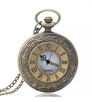Kişiye Özel Retro Roma Rakam Görünümlü Quartz Köstekli Saat