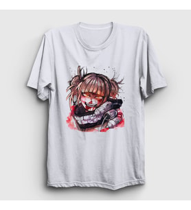 Presmono Unisex Beyaz Himiko Toga V2 Anime My Hero Academia T-Shirt 359507tt