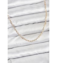 CM 14K Gold Renk Kalp Zincirli Kadın Kolye 5886