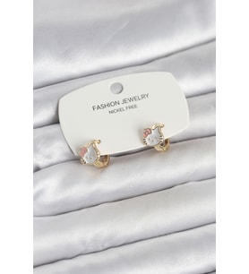 Kitty Model Gold Renk Pirinç Çocuk Küpe - TJ-BKP11652
