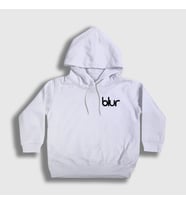 Presmono Unisex Çocuk Beyaz Logo Blur Kapüşonlu Sweatshirt 453739tt (Beyaz)