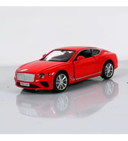 Bentley Continental GT Metal Model Araba Kırmızı - Kişiye Özel Plakalı (1:36 Ölçek)