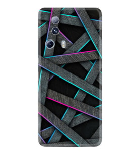 Xiaomi Mi 13 Lite Kılıf Silikon Desen Özel Seri Gri Zigzag 1706