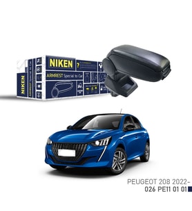 Peugeot 208 Araca Özel Kol Dayama Kolçak 2022 sonrası Niken (Siyah)