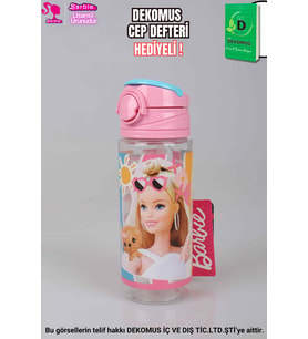 "DEKOMUS CEP DEFTERİ HEDİYELİ" LİSANSLI BARBIE MATARA