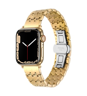 Apple Watch 44mm Uyumlu Zore KRD-86 Metal Kordon (Gold)