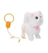 Peluş Sevimli Kedi Sushi Hareketli Sesli Beyaz Renk (Çok Renkli)
