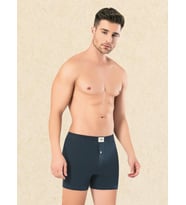 3 Adet Omera Organik Kumaş Erkek Düğmeli Boxer 2012 (Lacivert)