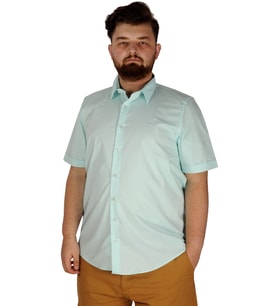 Mode XL Büyük Beden Erkek No Pocket Lycra Poplin 20353 Mint Yeşili
