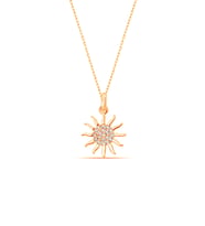 AZURİS 925 Ayar Gümüş Güneş Kolye (Rose)