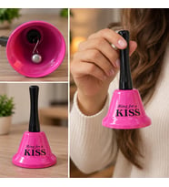 Resepsiyon Zili Masa Zili Ring For A Kiss Pembe El Çanı Dekoratif Zil