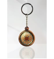 Mandala Ahşap Anahtarlık Tek Ebat N11.3293