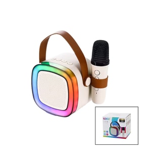 Lunaev Nostalji Mini Radyo Modelkaraoke Mikrofonlubluetooth Wireless Hoparlör- Speaker USB Şarjlı