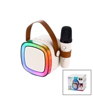 Lunaev Nostalji Mini Radyo Modelkaraoke Mikrofonlubluetooth Wireless Hoparlör- Speaker USB Şarjlı